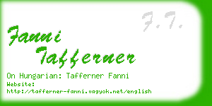 fanni tafferner business card